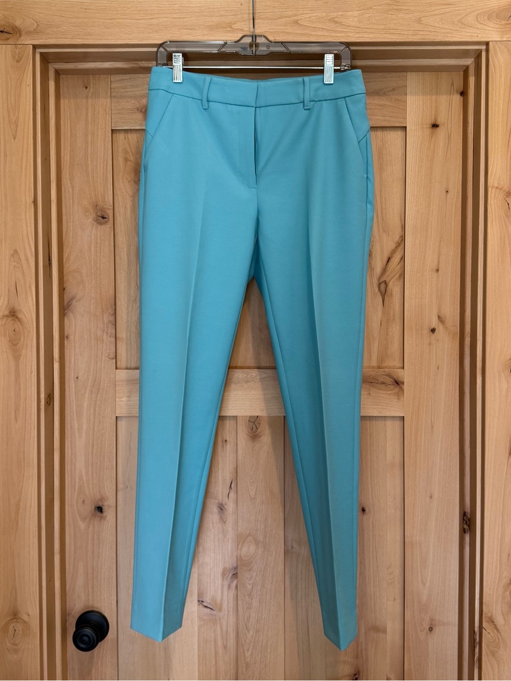 White House Black Market Tailored High-Rise Slim Ankle Pants - Aqua